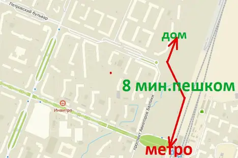 1-комнатная квартира в Мурине, проспект Авиаторов Балтики, 13, м. Девяткино