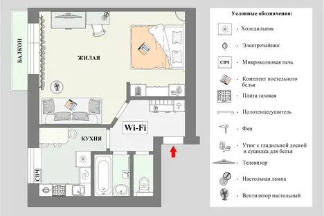 1-комнатная квартира в Калининграде, улица Горького, 30