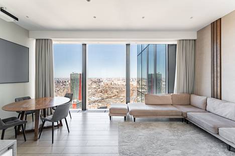 Трёхкомнатная квартира в аренду посуточно в Москве по адресу 1-й Красногвардейский пр-д, 22с1